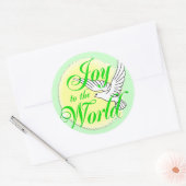 Doe mee met het wereldkerstfeest ronde sticker (Envelop)