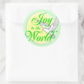 Doe mee met het wereldkerstfeest ronde sticker (Tas)