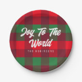 Doe mee met kerstbuffels uit de wereldfamilie papieren bordje (Voorkant)