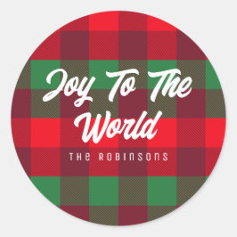 Doe mee met kerstbuffels uit de wereldfamilie ronde sticker