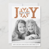 Doe mee met koperen sneeuwvlokken voor kerstmis feestdagenkaart (Voorkant)