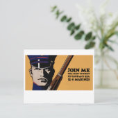 Doe mee met me ~ US Marines Briefkaart (Staand voorkant)