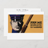 Doe mee met me ~ US Marines Briefkaart (Voorkant / Achterkant)