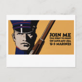 Doe mee met me ~ US Marines Briefkaart (Voorkant)