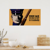 Doe mee met me ~ US Marines Poster (Keuken)
