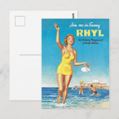 Doe mee met mij in zonnige Rhyl Briefkaart (Voorkant / Achterkant)