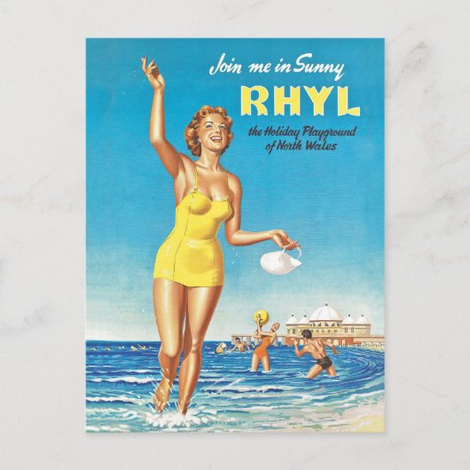 Doe mee met mij in zonnige Rhyl Briefkaart (Voorkant)
