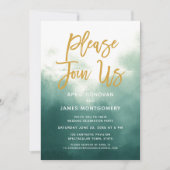 Doe mee met ons borstel typografie bruiloft uitnod kaart (Voorkant)