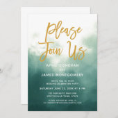 Doe mee met ons borstel typografie bruiloft uitnod kaart (Voorkant / Achterkant)