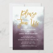 Doe mee met ons borstel typografie bruiloft uitnod kaart (Voorkant)