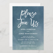 Doe mee met ons borstel typografie bruiloft uitnod kaart (Voorkant / Achterkant)