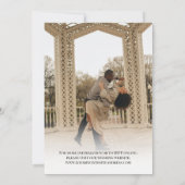 Doe mee met ons Calligrafie Foto Double Sided Wedd Kaart (Achterkant)