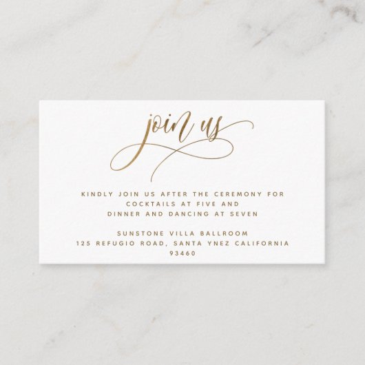 Doe mee met ons, gouden gele Waterverf, Ontvangst Informatiekaartje (Voorkant)