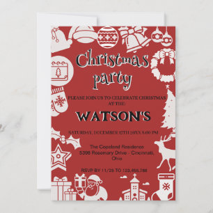 "Doe mee met ons kerstfeest!" Kaart