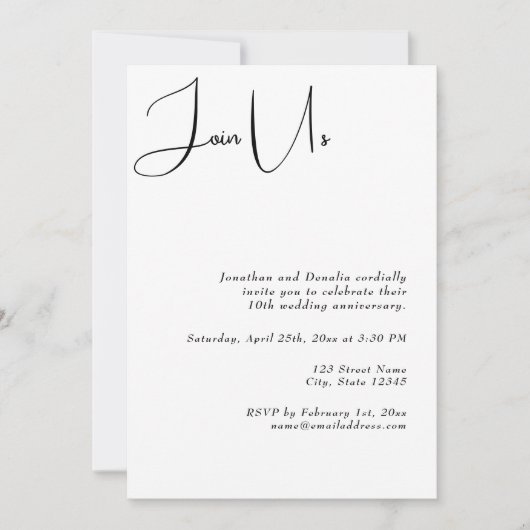 Doe mee met ons Minimalist Kaart (Voorkant)