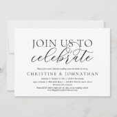 Doe mee met ons om te vieren, met ons trouwfeest. kaart (Voorkant)