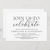 Doe mee met ons om te vieren, met ons trouwfeest. kaart (Voorkant / Achterkant)