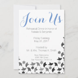 Doe mee met ons repetitief diner | Blauw-witte gri Kaart