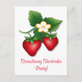 Doe mee met ons Strawberry Shortcake-feest Briefkaart (Voorkant)
