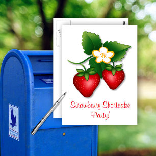 Doe mee met ons Strawberry Shortcake-feest Briefkaart
