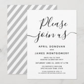 Doe mee met ons Typografie bruiloft uitnodiging (Voorkant / Achterkant)