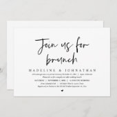 Doe mee met ons voor brunch, bruiloft Elopement Pa Kaart (Voorkant / Achterkant)