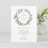 Doe mee met ons voor een baptisme uitnodiging (Staand voorkant)