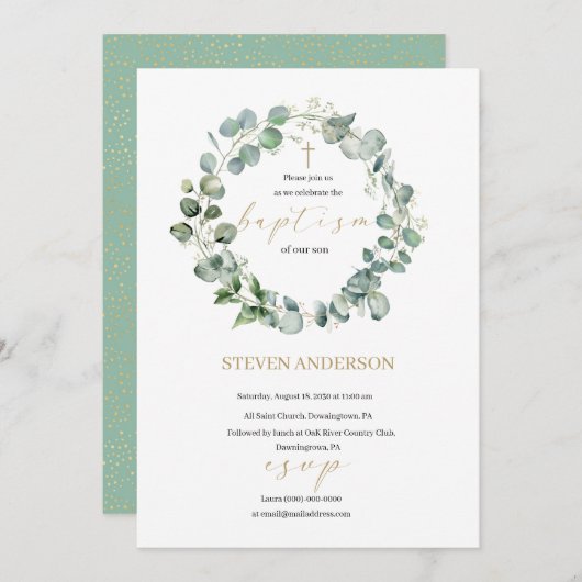 Doe mee met ons voor een baptisme uitnodiging (Voorkant / Achterkant)