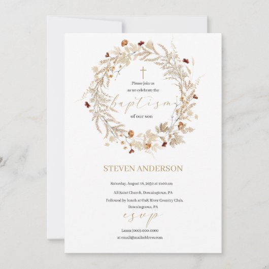 Doe mee met ons voor een baptisme uitnodiging (Voorkant)
