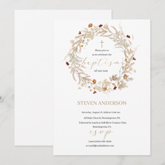 Doe mee met ons voor een baptisme uitnodiging (Voorkant / Achterkant)