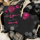 Doe mee met ons voor een hapje neon halloween vamp kaart