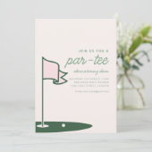 Doe mee met ons voor een Par-T-shirt golfverjaarda Kaart (Staand voorkant)
