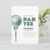 Doe mee met ons voor een Par-T-shirt golfverjaarda Kaart (Staand voorkant)