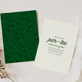 Doe mee met ons voor een Par-T-shirt golfverjaarda Kaart