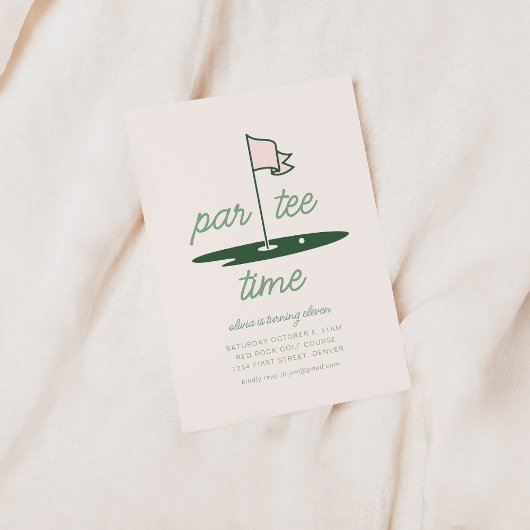 Doe mee met ons voor een Par-T-shirt golfverjaarda Kaart