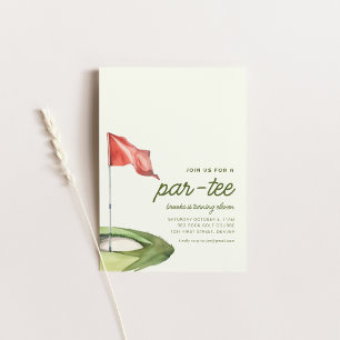 Doe mee met ons voor een Par-T-shirt golfverjaarda Kaart