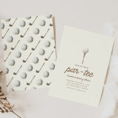 Doe mee met ons voor een Par-T-shirt golfverjaarda Kaart