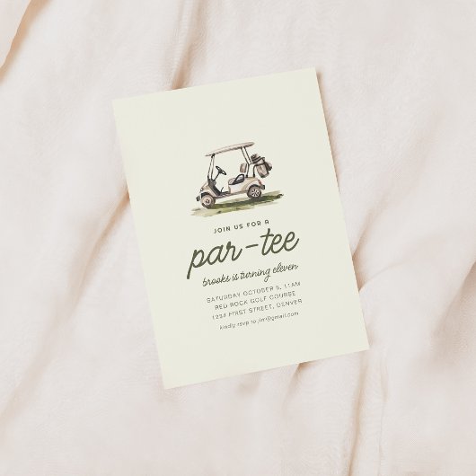Doe mee met ons voor een Par-T-shirt golfverjaarda Kaart