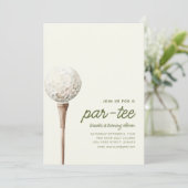 Doe mee met ons voor een Par-T-shirt golfverjaarda Kaart (Staand voorkant)