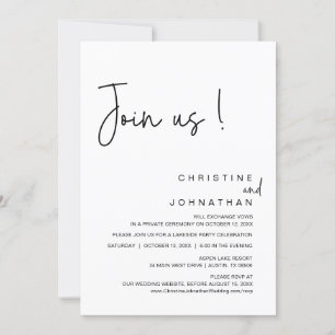 Doe mee met ons, Wedding Elopement Dinner, Party,  Kaart