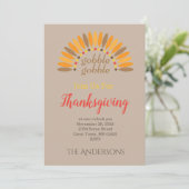 Doe mee met onze uitnodiging voor het Thanksgiving (Staand voorkant)