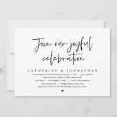 Doe mee met onze vreugdevolle viering, bruiloft br kaart (Voorkant)