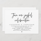 Doe mee met onze vreugdevolle viering, bruiloft br kaart (Voorkant / Achterkant)