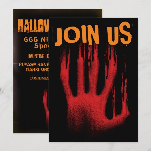 Doe mee met Us Halloween Kaart (Voorkant / Achterkant)