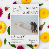 Doe mee met Us Modern Typography Photo Wedding Kaart