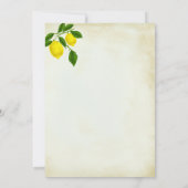 Doe mee met Waterverf Lemons en Greenery Wedding Kaart (Achterkant)