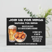 Doe mee met Wings Before the Rings! Jonggezellenfe Kaart (Staand voorkant)