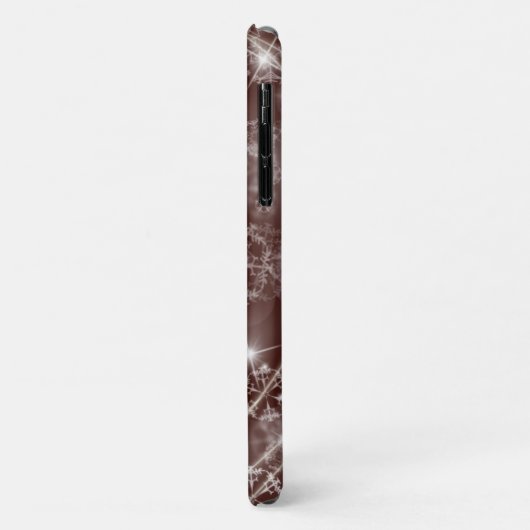 Doe mee met witte sneeuwvlokken op rood Case-Mate iPhone case (Achterkant/links)