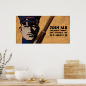 Doe mee met Zee US Marines Poster (Keuken)