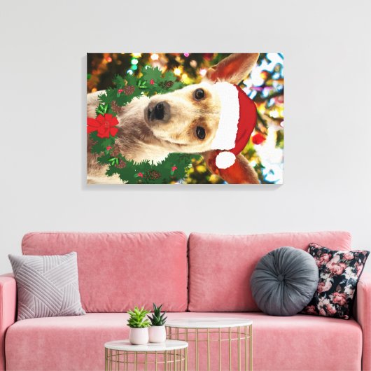 Doe mee naar de Puppy Canvas Afdruk (Insitu (Woonkamer))